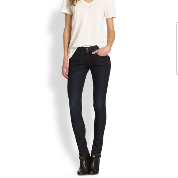 rag & bone Womens Designer Denim Skinny Dark Wash Olive Harrow Jeans Size 26 - Picture 8 of 13